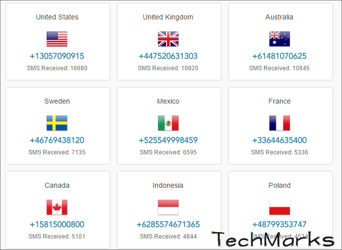 免費收取國外手機號碼認證碼1