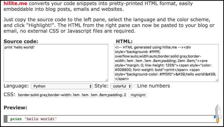 hilite程式碼高光工具1