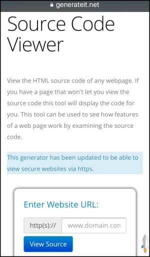 Source Code Viewer用手機查看網頁原始碼， Android/iOS免安裝App直接看。