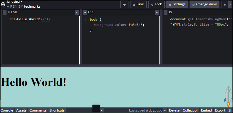 CodePen線上編輯器－前端程式碼(HTML、CSS、JS)，可嵌入到網站演示。