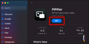 『PiPifier』在Mac上看用子母畫面看Netflix、Twitch或YouTube等影音直播。1