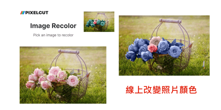 Image Recolor 線上照片局部改顏色工具！圖片中的某位置換色