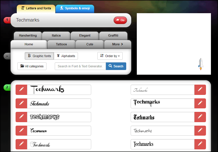 Font-Generator-免費線上英文字體產生器1