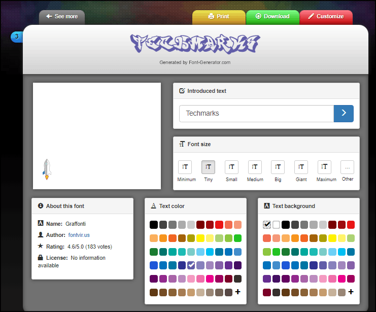 Font-Generator-免費線上英文字體產生器3