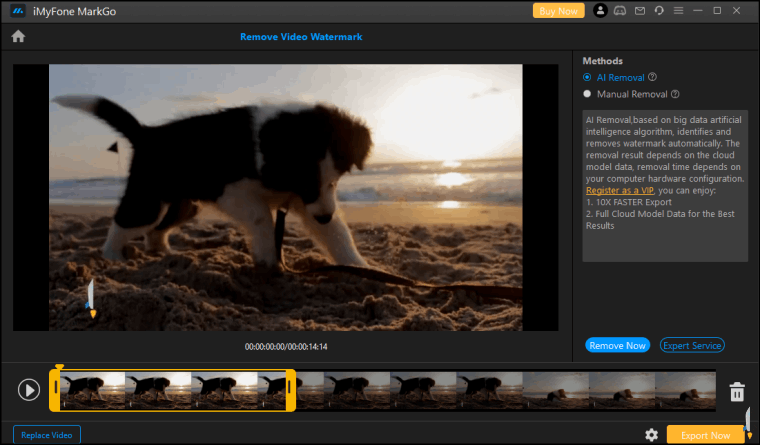 iMyFone-MarkGo自動AI去除影片浮水印3