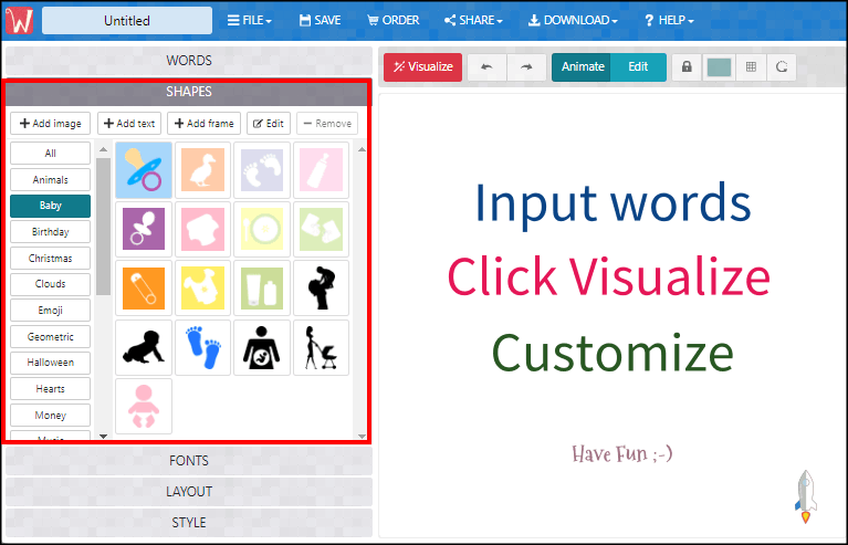 wordart免費線上文字雲產生器3
